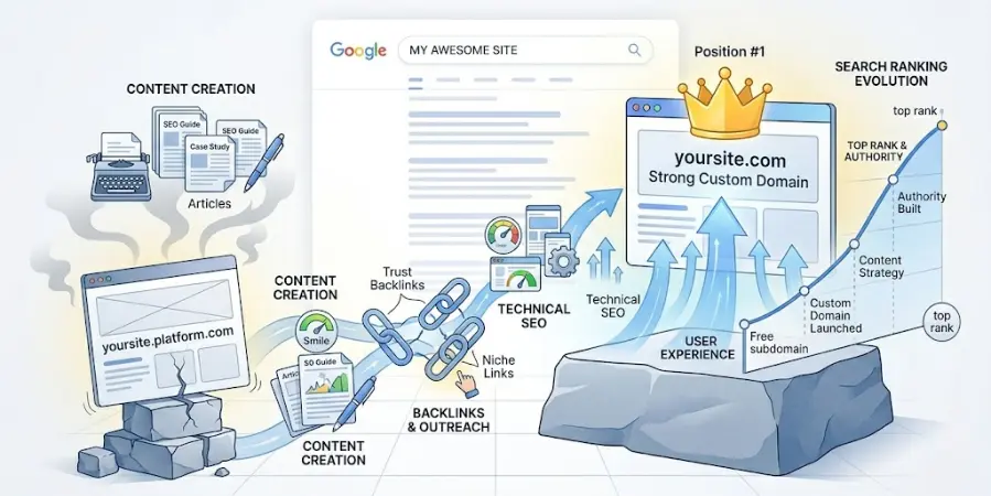 Overcome free subdomain challenges